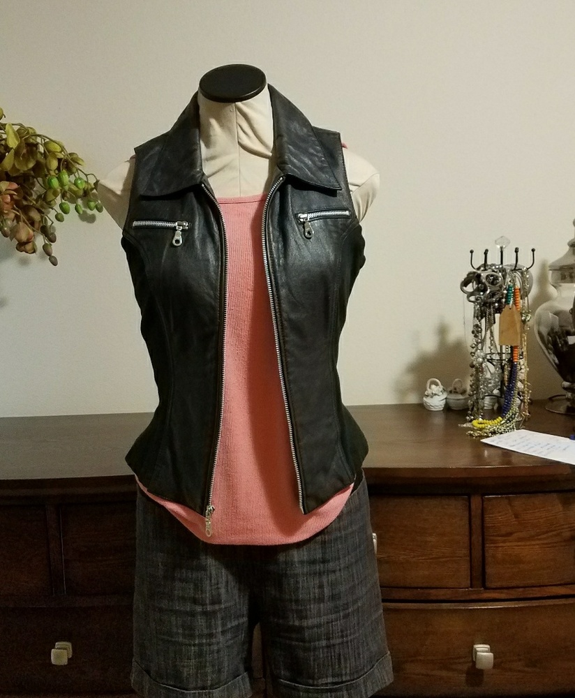 Leather vest